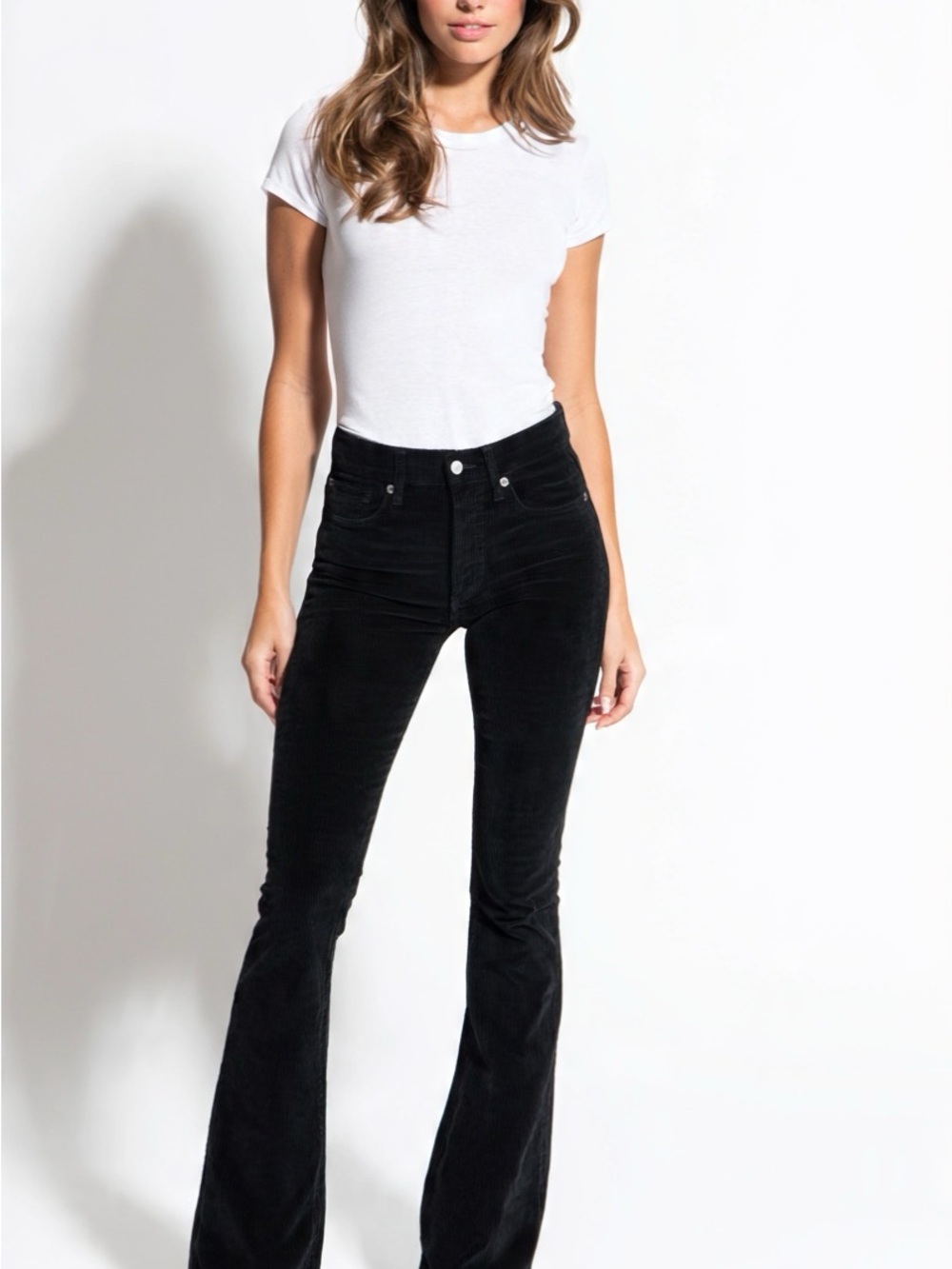 J Brand Black Corduroy Bootcut Jeans